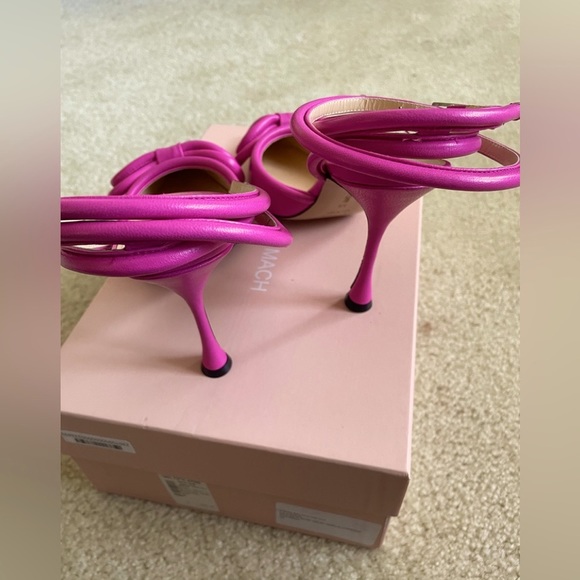 Brand new Mach & Mach Bow Leather Sandals in Fuschia . - Picture 11 of 12